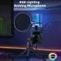 Yanmai X1R USB Wired Microphone RGB Gaming Mic with Tripod Intelligent Noise Cancelling Centripetal Directional Pickup Condenser E-sports Microphone with Blowout Preventer Mesh