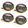 4 adet Dijital Mini Dijital Voltmetre 0.28 inç Üç Hatlı 0-100V Dijital Voltmetre Ölçer Test Cihazı LED Ekran Paneli Voltmetre