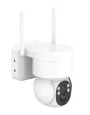 Telecamera IP wireless Hiseeu WTD514 4MP 1440P Zoom 5X per esterni ad energia solare PTZ WiFi Rilevazione di movimento PIR Visione notturna Audio bidirezionale Telecamere di sorveglianza di sicurezza Colore bianco