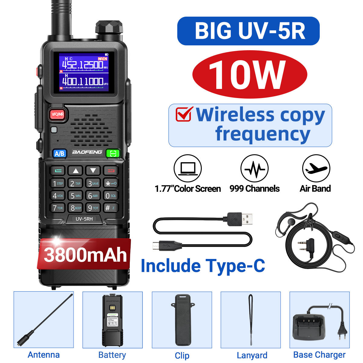 radio   câble type C   écouteurs