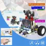Yahboom Microbit Smart Robot Car Micro:bit V2 Board Make Code Programming STEM Education Kids Learning Coding DIY Electronic Kit