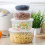 Bakeey 4 PCS Storage Box Miscellaneous Grain Storage Plastic Sealed Box Refrigerator Freshness Box