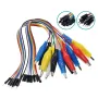 20cm 30cm 10pin Double-end Alligator Clips Jump Wire Male Female Crocodile Clip Test Lead Jumper Wire Line Cable Connection