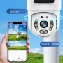 Y21 2MP+2MP Wireless Dual Lens Security Camera 360° Panoramic AI Tracking Color Night Vision Two-Way Audio Waterproof Motion Detection Real-Time Alerts Outdoor Surveillance Cameras