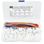 XH2.54 Connector Kit Pre-crimped Wire 150mm 2P 3P 4P 5P 6P 7P Housing Straight Pin Heat Shrink Tubing Electronics Projects