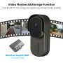 WF001-708AD Tuya Smart WiFi Video Doorbell with 1080P 5MP Camera Wireless Door Bell IR Night Vision PIR Motion Detection Two-way Audio IP65 Waterproof DC AC Battery Powered Voice Control with Alexa Google Home