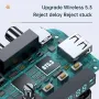 C68 bluetooth Adapter Transmitter Receiver 2 In 1 with Digital Display AUX USB TF Card Support HiFi Lossless Audio Wireless Music Streaming for TV Speaker