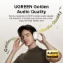 UGreen HiTune Max2 bluetooth 5.4 Headset Noise Cancelling Headphone 40mm Driver AAC Audio AI Call Noise Reduction 80H Playback Comfortable Earmuffs Portable Headphones with Mic