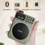 Amoi X03 Mini Digital FM Radio Wireless bluetooth Speaker with Knob Dual Magnetic Speakers 1200mAh Battery Support TF Card USB Disk 3.5mm Wired Playback Portable Speakers