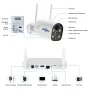 Hiseeu 2K HD Wireless 3-Cam Kits Solar Battery Powered Wireless Security Camera System Spotlight Color Night Vision 2-Way Audio PIR Wall Mount Waterproof for Home Secuirty