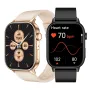 QX17 2.01inch HD Screen GPS Compass bluetooth Call Heart Rate Blood Oxygen Monitor Sleep Monitoring Breathing Exercise Pressure Detection Female Health SOS Voice Assistant Multi-sport Modes IP68 Waterproof Smart Watch