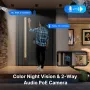 Hiseeu 4K UHD 4CH 8MP PoE Security Camera Kit Color Night Vision Two-way Audio Humanoid Detection Remote APP Viewing Outdoors IP Monitoring Cameras Kit