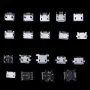 240PCS 24 Models Micro USB Connector Socket Jack USB Interface Connection Set Kit