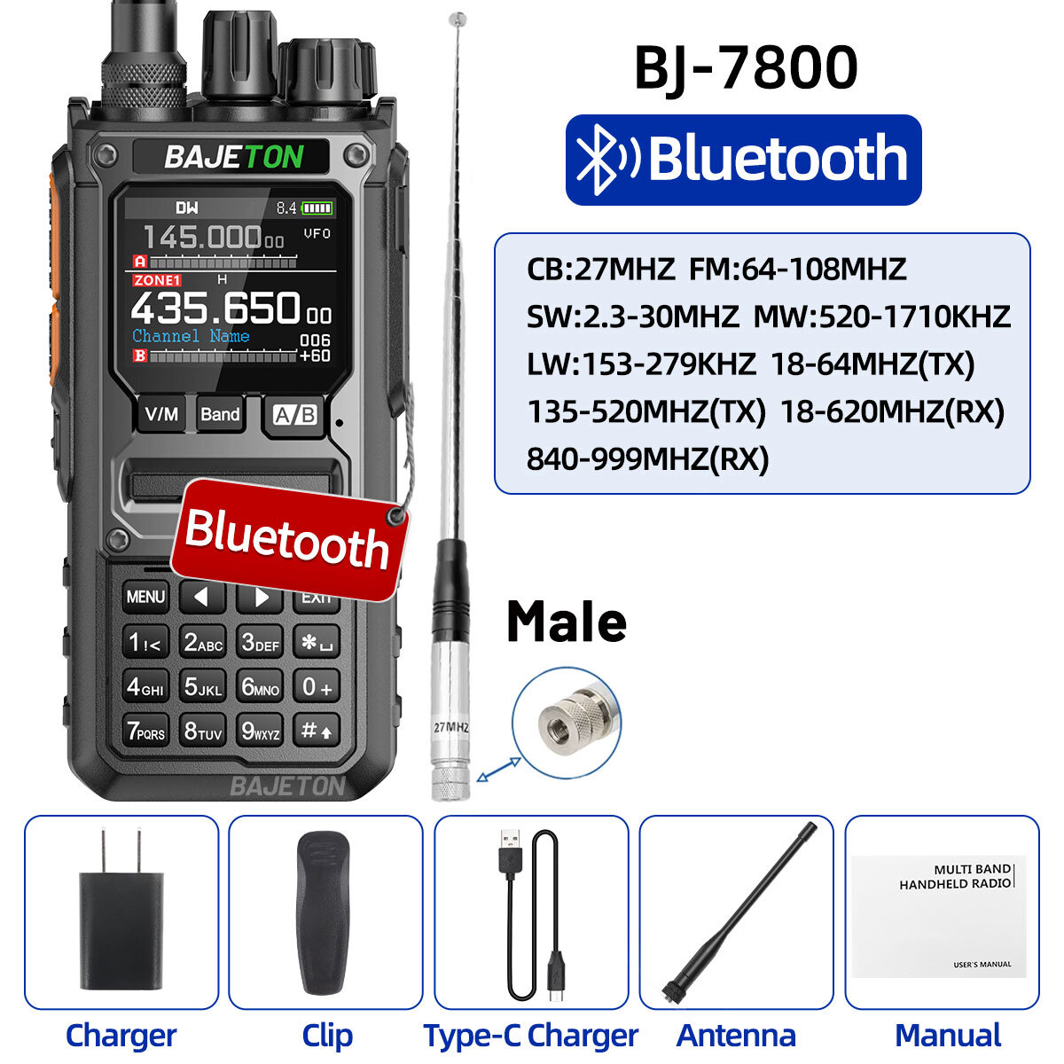 Add 27MHz Male