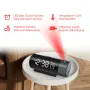 ZX1006A Digital Projection Alarm Clock with Temperature Time 180°Rotation LED Display Dual Alarm Clock Snooze Function USB Electronic Table Bedroom Bedside 3D Wall Projection Clocks