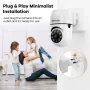 DIDSeth 3MP WiFi IP Camera Indoor 360 Degree Full Color Night Vision Two-Way Audio Motion Alerts Cloud Storage