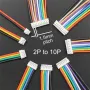 ZH1.5MM Konnektör Soket Takımı, Kıvrımlı Kablo Terminali 2345678910P Muhafaza 16cm 28AWG Tel Önceden Kıvrılmış 10 Renk DIY Elektronik Arduino Robotik için