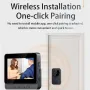 M17S Video Doorbell 4.3\ Screen Infrared Night Vision Two-Way Audio 256GB Support Wireless Home Security Camera