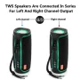 T&G TG288 Portable Speaker bluetooth Speaker 360° Stereo Deep Bass RGB Light IPX6 Waterproof TWS Pairing Hands-free Call Support AUX TF Card Playback 1800mAh Battery Outdoor Riding Speaker