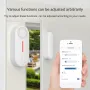 Tuya Smart WiFi Door Window Sensor Door Open/Closed Detectors Sound and Light Alarm Timer Alarming APP Remote Monitoring Notification for Home Safety