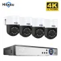 Hiseeu 16CH NVR 4MP/8MP PoE PTZ Surveillance Camera System Color Night Vision Two-way Audio Human Detection Outdoor IP Camera for Home Security