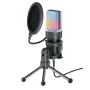 Yanmai X1R USB Wired Microphone RGB Gaming Mic with Tripod Intelligent Noise Cancelling Centripetal Directional Pickup Condenser E-sports Microphone with Blowout Preventer Mesh