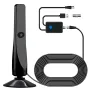 HD Digital TV Antenna with Signal Booster HD Antenna Support 4K 1080P Suction Cup TV Antenna 25DBI Plug Play for Smart Digital TV