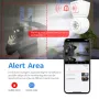 ESCAM QF202 E27 2MP+2MP WiFi PTZ Camera Dual Lens Wireless Surveillcance Camera with Color Night Vision Humanoid Detection Two-way Radio H.265 Phone Remote Monitoring Security IP Cameras