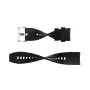 22mm Universal Silver-Buckle Silicone Watch Strap Sweat Water-Resistant Soft Comfortable for Sports Casual Formal Use