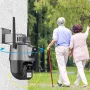 6MP 3K PTZ WiFiカメラ デュアルレンズスクリーン インテリジェントナイトビジョン モーション検知 双方向インターホン 録画再生 CCTV監視 セキュリティカメラ ICSEEアプリ