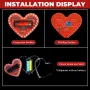 DIY Electronic Kit Heart-Shaped LED Flow Light 32/25 LEDs Colorful Light FR-4 Circuit Board Battery Powered Educational Project Electronics Soldering Practice