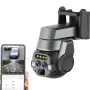 4K 6MP HD Dual-lens WiFi Surveillance Camera 10X Zoom Outdoors Night Vision Human Detection IP66 Waterproof Two-way Audio Monitoring Home Security Cameras