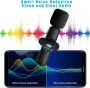 K3 Wireless Lavalier Microphone with Windproof Cover Smart Noise Cancelling Audio Video Recording Mini Mic for iPhone Android Mobile Phone Microphone