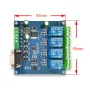 RTU RS232/TTL UART Modbus Rtu 4 Ch Relay Module Communication 4-Channel 7-24V Relay Module