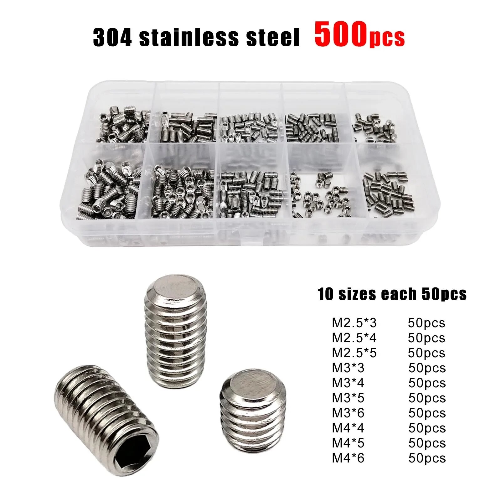 500pcs Stainless Steel