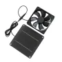 Solar Powered Exhaust Fan 4W Monocrystalline Panel 12V 87CFM Quiet DC Portable Fan for Pets Chicken Coops Greenhouses Airflow Cooling System