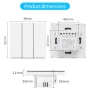 1/2/3 Gang Tuya WiFi+BT Smart Button Switch EU Plug APP Remote Control Timing Function Voice Control Work with Alexa Google Assistant TmallGenie
