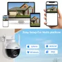 Hiseeu 4K 8MP WiFi Security Camera Outdoor Intelligent PTZ 2-way Audio Cam Night Vision AI Human Detection IP66 Waterproof Support TF Card Home Safety IP Camera