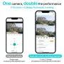6MP HD Dual Lens Wifi IP Camera PTZ Outdoor AI Tracking Two Way Audio Night Vision Full Color Camera for Home Security P2P iCSee EU Plug