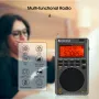 Retekes TR110 Radio Portable SSB Shortwave Radio FM/MW/SW/LSB/AIR/CB/VHF/UHF Full Band NOAA Alert Digital Radio Receiver Alarm Clock
