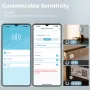 MOES Zigbe Tuya Smart Vibration Tilt Sensor APP Remote Control Real-Time Monitoring XYZ Axis Detection Motion Shock Alarm for Door Window Security