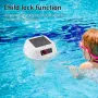 Wireless Solar Powered Pool Thermometer IP68 Waterproof RGB Ambient Light Temperature Display Smart Timer Child Lock 2200mAh Battery Smart Home Automation Solar Energy Savings Device