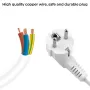 2500W Tower 12-way Outlets EU Socket with 4 USB Multi Power Strip with 2.8M Extension Cord Built-in LED Light Switch Overload Protector 250V 10A