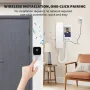 Y8-KP1 Wireless Video Doorbell 720p HD Camera Battery Powered Night Vision Two-Way Audio Intercom Easy Installation Smart Doorbell