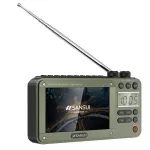 SANSUI F50 Portable FM Radio 4.3-inch Display Wireless bluetooth Speaker Built-in 2.5 inch Magnetic Horn Support USB TF Card Playback MP3 Music Player Radios