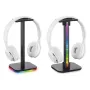 T11/T12 RGB Oyuncu Kulaklığı Standı Kulak Üstü Kulaklık Bilgisayar Masası Ekran Tutucu LED Taban/USB Alıcı Işık Renkli Atmosfer Lambası Braketi Oyuncu PC Aksesuarları için