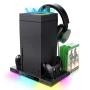 Quạt tản nhiệt trên nóc Ipega PG-XBX024S cho Xbox Series X Host RGB Đế điều khiển nhiệt độ thông minh + Giá treo tai nghe phía trên