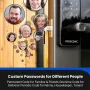 [US Direct] Proscenic L40 Smart Door bluetooth Lock Fingerprint/APP Password Key IC Card Unlock Intelligent Anti-theft Door Lock IP54 Home Lock Work with Alexa Google Assistant