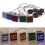 3pcs Red Light AC 60-500V 0-100A D18 Square LED Digital Dual Display Voltmeter Ammeter Voltage Gauge Current Meter 