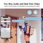 Tuya WiFi Solar Camera with Color Night Vision PIR Motion Detection Two-way Audio Alarm Push IP67 Waterproof 5200mAh Rechargeable Battery Security Protection Cam